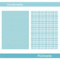 Kariert türkis - Designpapier